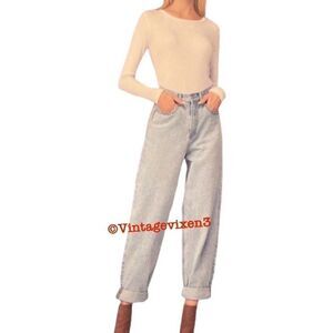 Simple Society High waist rise balloon jean jeans roll cuff NEW NWT light wash